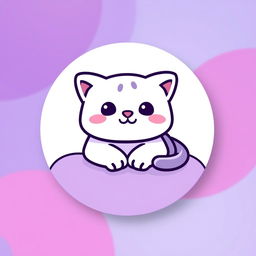 A simple and cozy Discord server icon featuring a cute cat