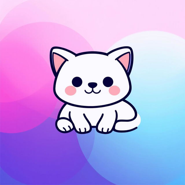 A simple and cozy Discord server icon featuring a cute cat