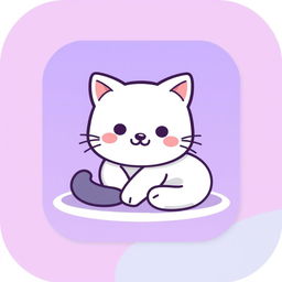 A simple and cozy Discord server icon featuring a cute cat