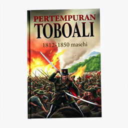 A historical book cover for 'Pertempuran Toboali, 1812-1850 Masehi'