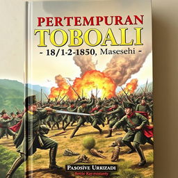 A historical book cover for 'Pertempuran Toboali, 1812-1850 Masehi'