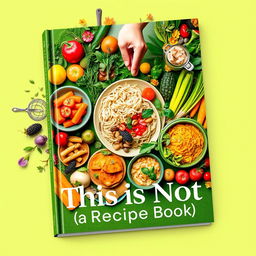 An eye-catching book cover for 'This is Not (Just) a Recipe Book