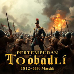 A historical depiction of 'Pertempuran Toboali, 1812-1850 Masehi'