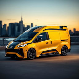 A sleek, futuristic design of a Lamborghini-inspired Berlingo, showcasing an ultra-modern interpretation of the classic van