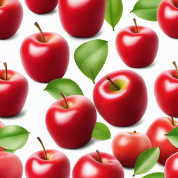 Generate a high-quality image of a fresh, shiny apple