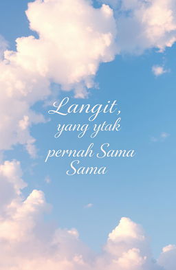 A serene morning sky filled with fluffy clouds, painted in soft hues of blue and lavender, evoking a sense of tranquility and beauty