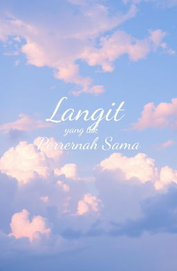 A serene morning sky filled with fluffy clouds, painted in soft hues of blue and lavender, evoking a sense of tranquility and beauty