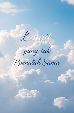 A serene morning sky filled with fluffy clouds, painted in soft hues of blue and lavender, evoking a sense of tranquility and beauty