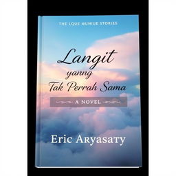 A beautifully designed book cover for the novel 'Langit yang Tak Pernah Sama' by Eric Aryasatya