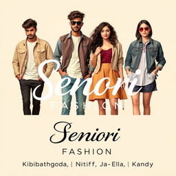 A stylish and modern banner for a second-hand clothing brand named 'Senori Fashion'