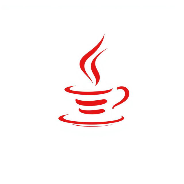 A flat icon style representation of the Java logo, characterized by its simplicity and clean lines