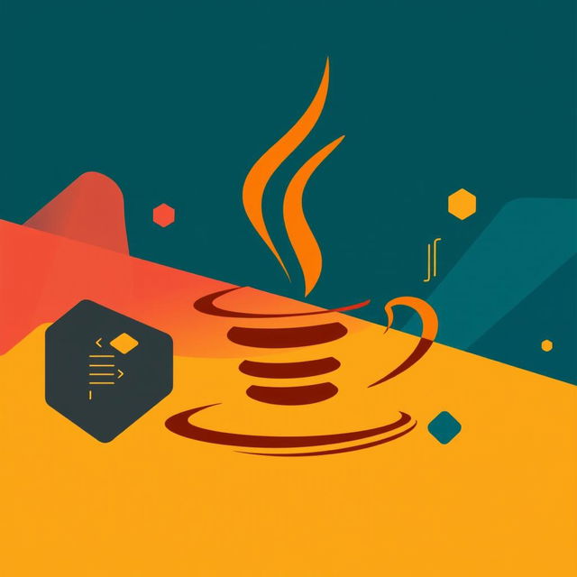 A creative reinterpretation of the Java logo, prominently featuring the iconic steaming coffee cup design