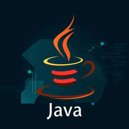 A creative reinterpretation of the Java logo, prominently featuring the iconic steaming coffee cup design