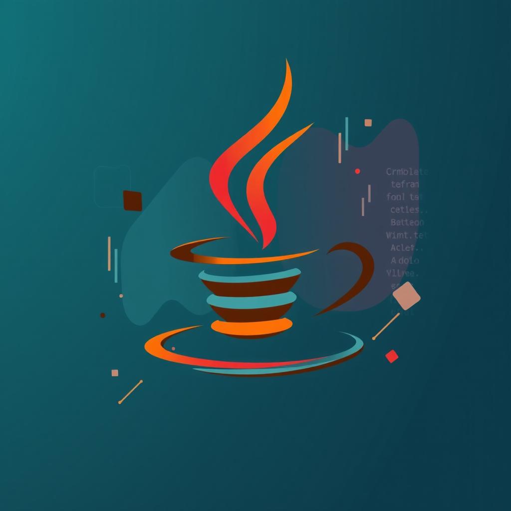 A creative reinterpretation of the Java logo, prominently featuring the iconic steaming coffee cup design