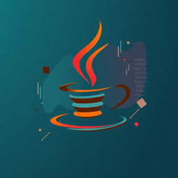 A creative reinterpretation of the Java logo, prominently featuring the iconic steaming coffee cup design