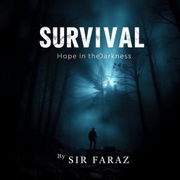 A captivating book cover for the title 'Survival: Hope in the Darkness' by Sir Faraz