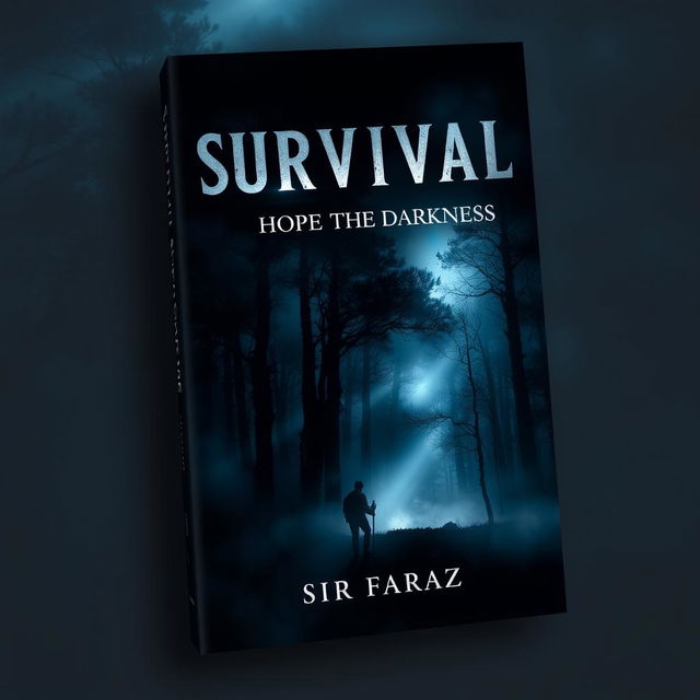 A captivating book cover for the title 'Survival: Hope in the Darkness' by Sir Faraz