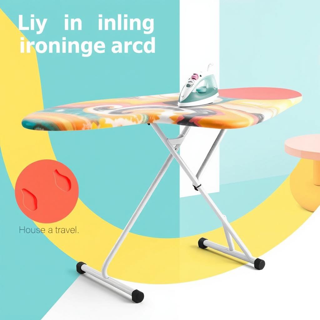 An innovative ironing board that is lightweight and portable, featuring a unique design that sets it apart from traditional ironing boards