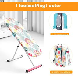 An innovative ironing board that is lightweight and portable, featuring a unique design that sets it apart from traditional ironing boards