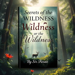 A captivating book cover design featuring the title 'Secrets of the Wildness' prominently displayed at the top in an elegant, bold font