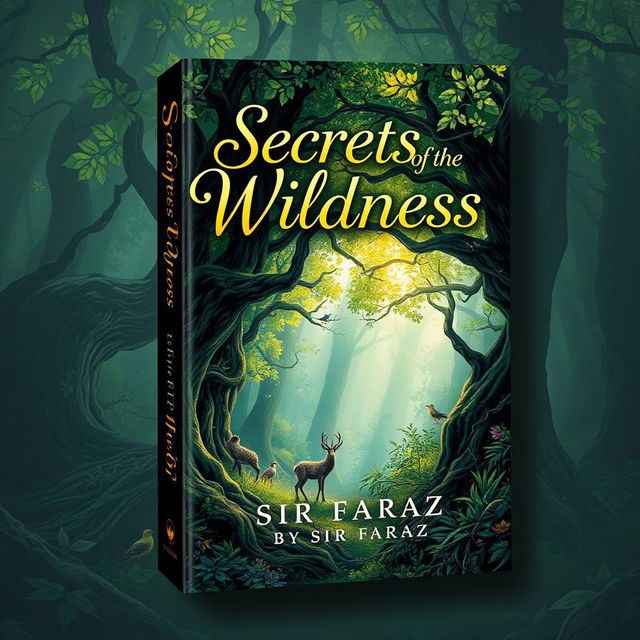 A captivating book cover design for the title 'Secrets of the Wildness' by Sir Faraz (2025)