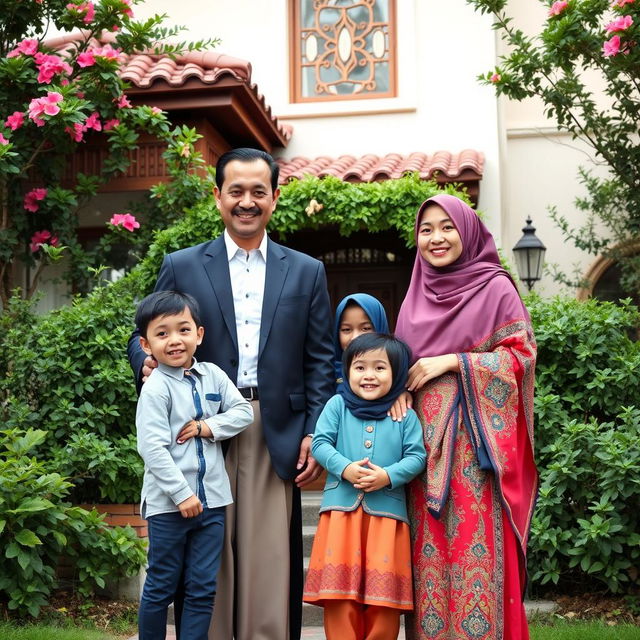 A successful Iranian Muslim family, showcasing their happiness and achievements
