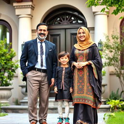 A successful Iranian Muslim family, showcasing their happiness and achievements