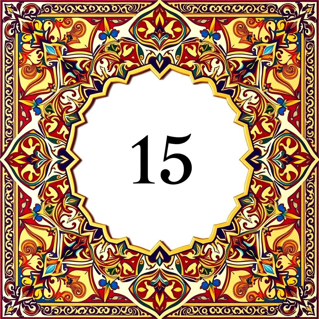 A beautiful Islamic geometric frame featuring intricate patterns