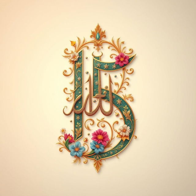 A stunning and elegant depiction of the Persian numeral 15, intricately designed with traditional Persian calligraphy and art