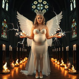 A full-length photograph of a sad yet captivating 18-year-old woman with beautiful blond hair, embodying a mix of sexy, sweet, and innocent qualities
