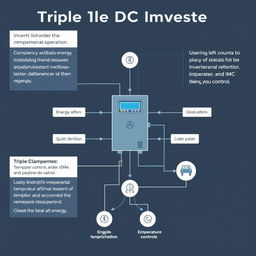 A technical diagram illustrating the concept of a Triple DC Inverter system, showcasing its components and operation