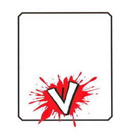 A blank trading card template featuring a clean design with thin black and red borders