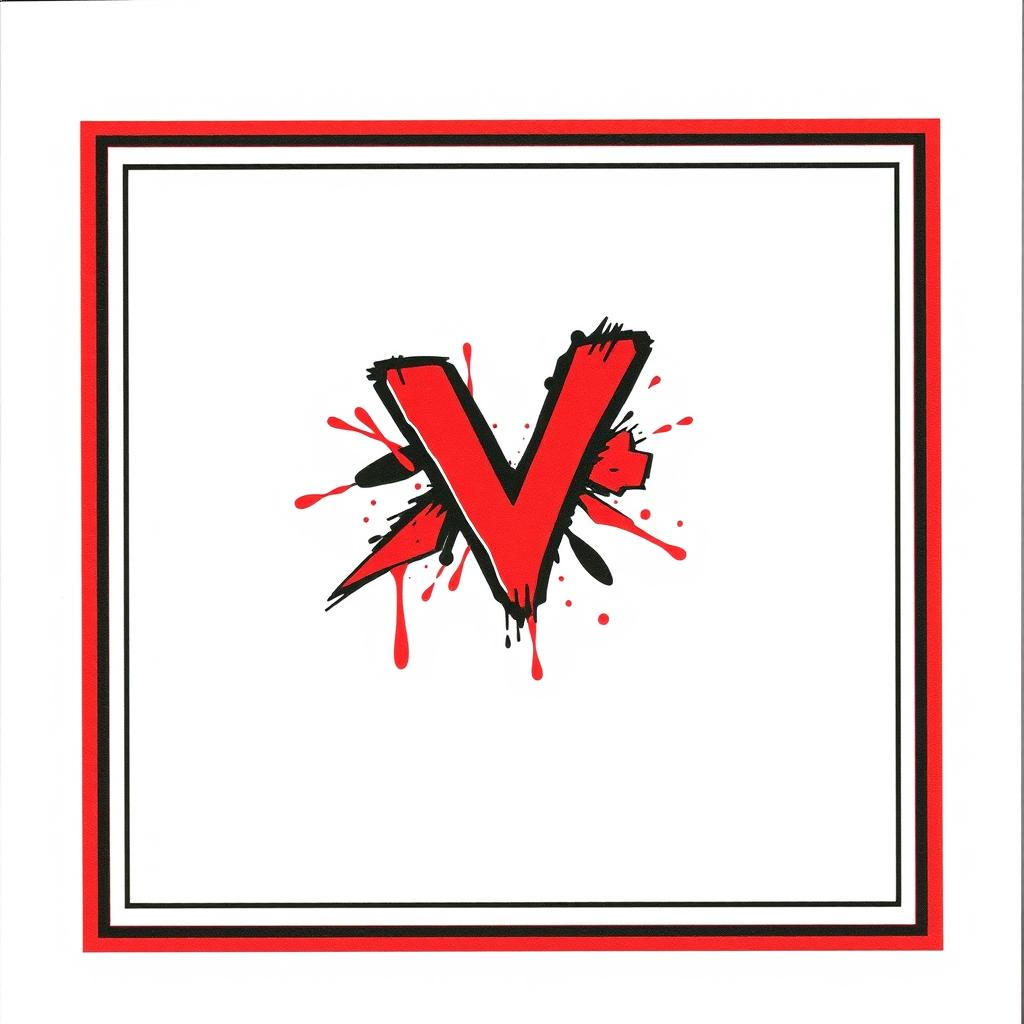 A blank trading card template featuring a clean design with thin black and red borders