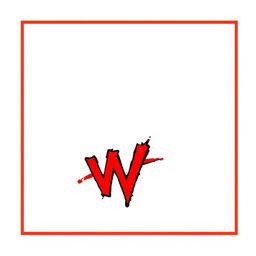 A blank trading card template featuring a clean design with thin black and red borders