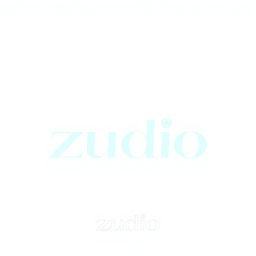 A modern and clean logo design for Zudio, encapsulating a youthful and fashionable ethos