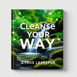 A flat book cover design titled 'Cleanse Your Way' by Cyrus Larkspur