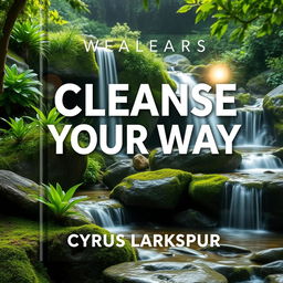 A flat book cover design titled 'Cleanse Your Way' by Cyrus Larkspur