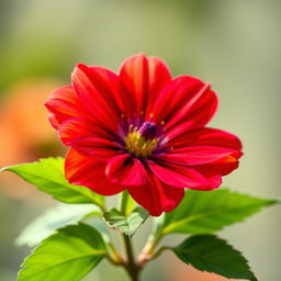 An artistic depiction of a beautiful flower in full bloom, showcasing vibrant colors and delicate petals