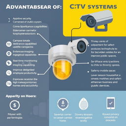 The advantages of CCTV camera systems, including enhanced security, crime deterrence, real-time monitoring capabilities, evidence collection for investigations, and improved employee productivity