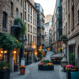A stunning view of an old city that has been modernized while beautifully preserving its ancient textures