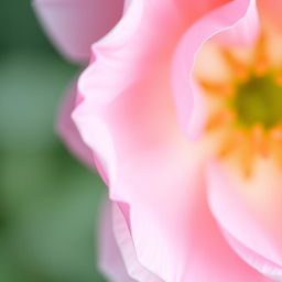 A close-up artistic representation of a flower with soft pink petals, symbolizing beauty and femininity
