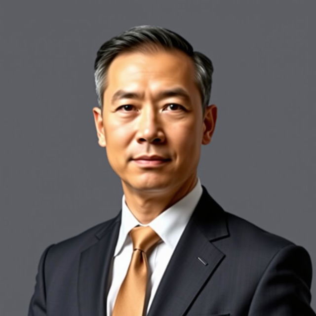 An official portrait of a professional individual in business attire