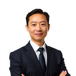 An official portrait of a professional individual in business attire