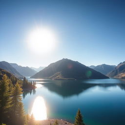 A stunning landscape photograph captured in the style of an iPhone, showcasing vibrant colors and sharp details