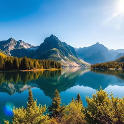 A stunning landscape photograph captured in the style of an iPhone, showcasing vibrant colors and sharp details