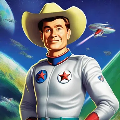 The texan space ranger embarked on an intergalactic journey to save the universe from an alien invasion.