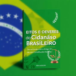 A book cover design featuring the title 'Direitos e Deveres do Cidadão Brasileiro: De Acordo com o Artigo 5º da Constituição Federal'
