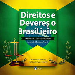 A book cover design featuring the title 'Direitos e Deveres do Cidadão Brasileiro: De Acordo com o Artigo 5º da Constituição Federal'