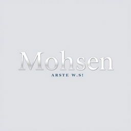 A modern and professional logo design featuring the name 'Mohsen' in elegant typography suitable for a lawyer's practice
