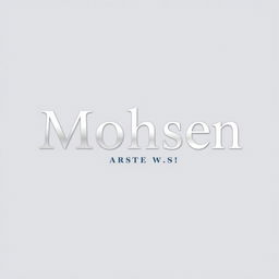 A modern and professional logo design featuring the name 'Mohsen' in elegant typography suitable for a lawyer's practice